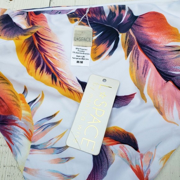 L* Space Leafy Bummin' Classic High-Waisted Bikini Bottom Women's Size Medium - Picture 5 of 5